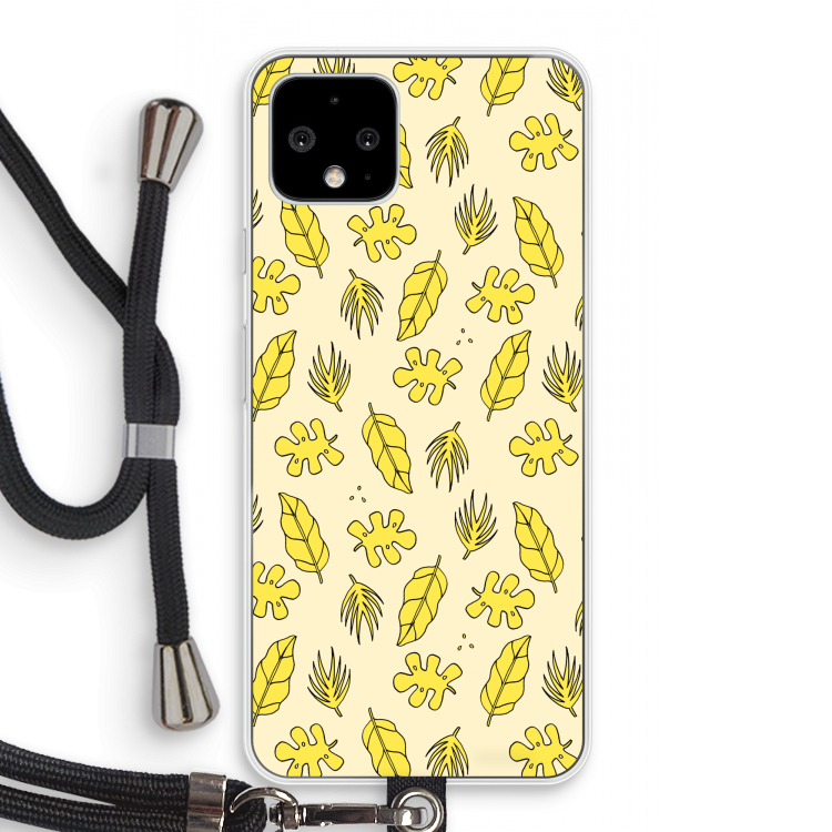 Herfst: Pixel 4 Transparant Hoesje met koord