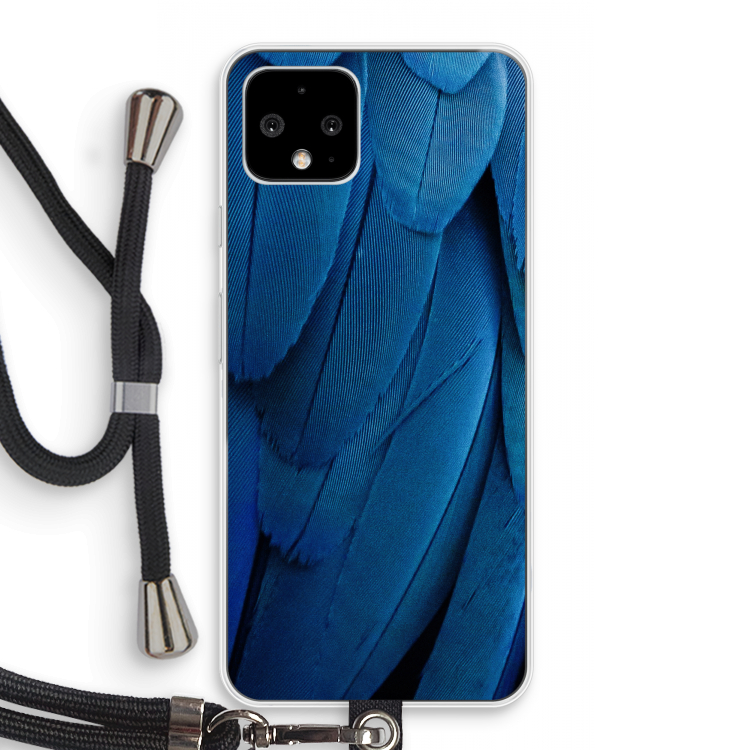 Pauw: Pixel 4 Transparant Hoesje met koord