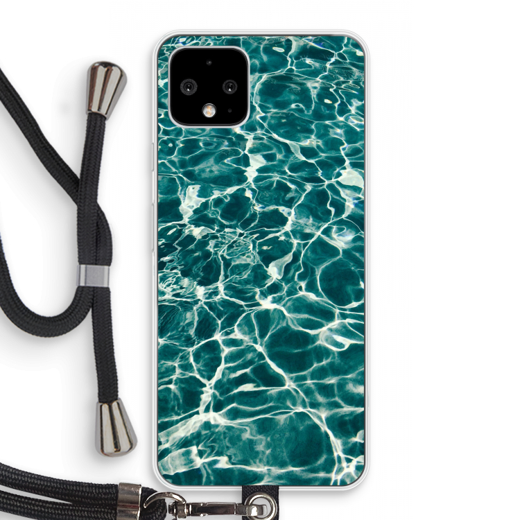 Weerkaatsing water: Pixel 4 Transparant Hoesje met koord