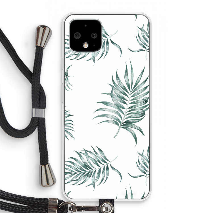 Simple leaves: Pixel 4 Transparant Hoesje met koord