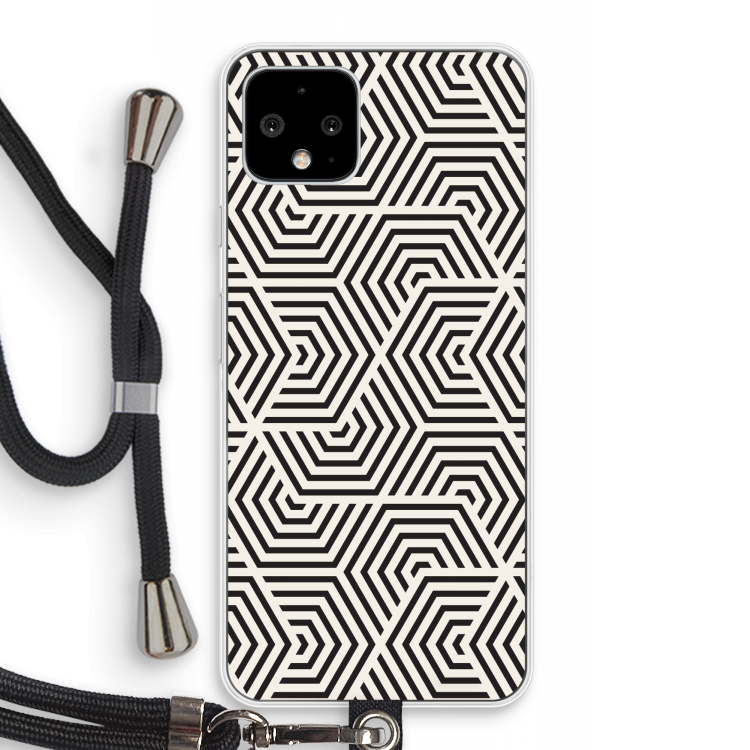 Magic pattern: Pixel 4 Transparant Hoesje met koord