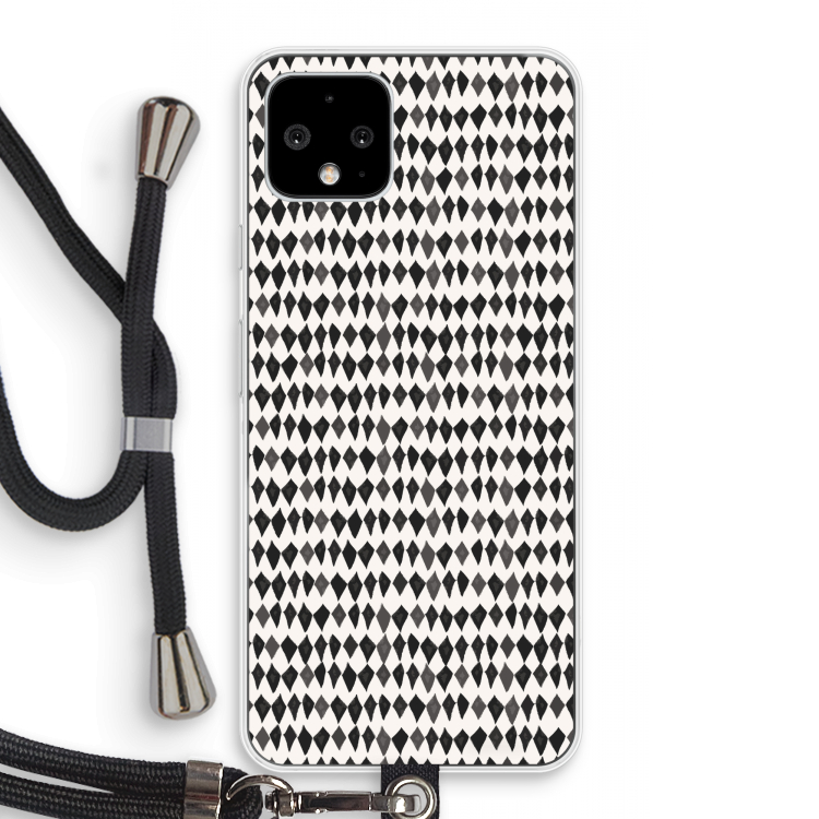 Crazy shapes: Pixel 4 Transparant Hoesje met koord
