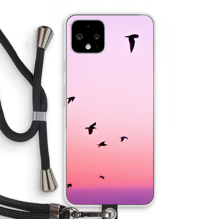 Fly away: Pixel 4 Transparant Hoesje met koord