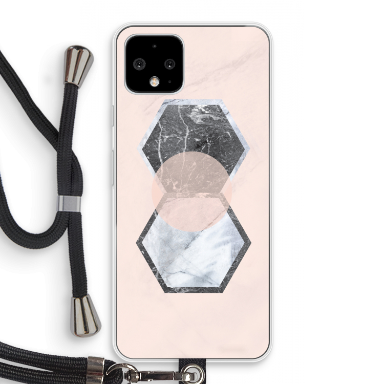 Creatieve toets: Pixel 4 Transparant Hoesje met koord