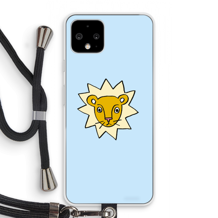 Kleine leeuw: Pixel 4 Transparant Hoesje met koord