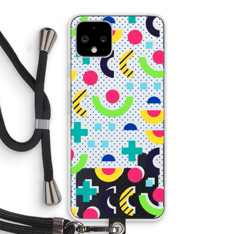 8-bit N°1: Pixel 4 Transparant Hoesje met koord