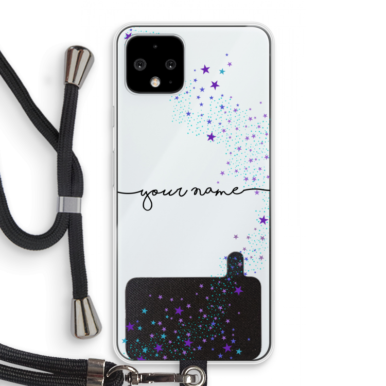Sterren: Pixel 4 Transparant Hoesje met koord