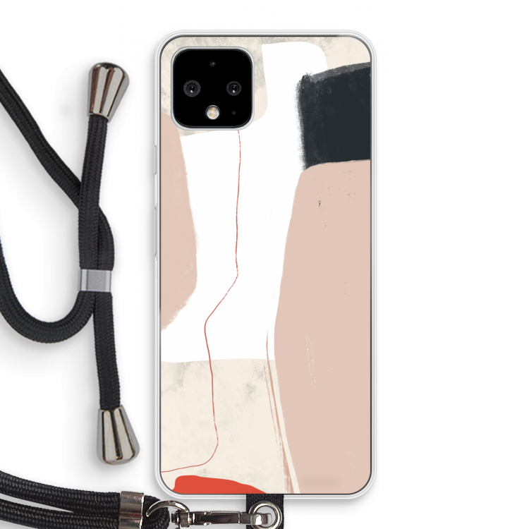 Lava: Pixel 4 Transparant Hoesje met koord