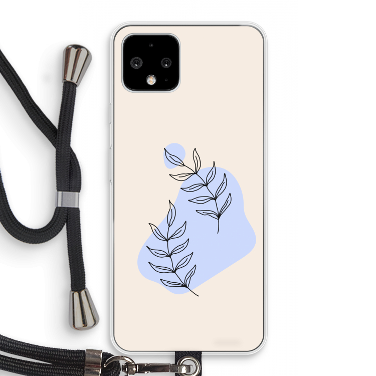 Leaf me if you can: Pixel 4 Transparant Hoesje met koord