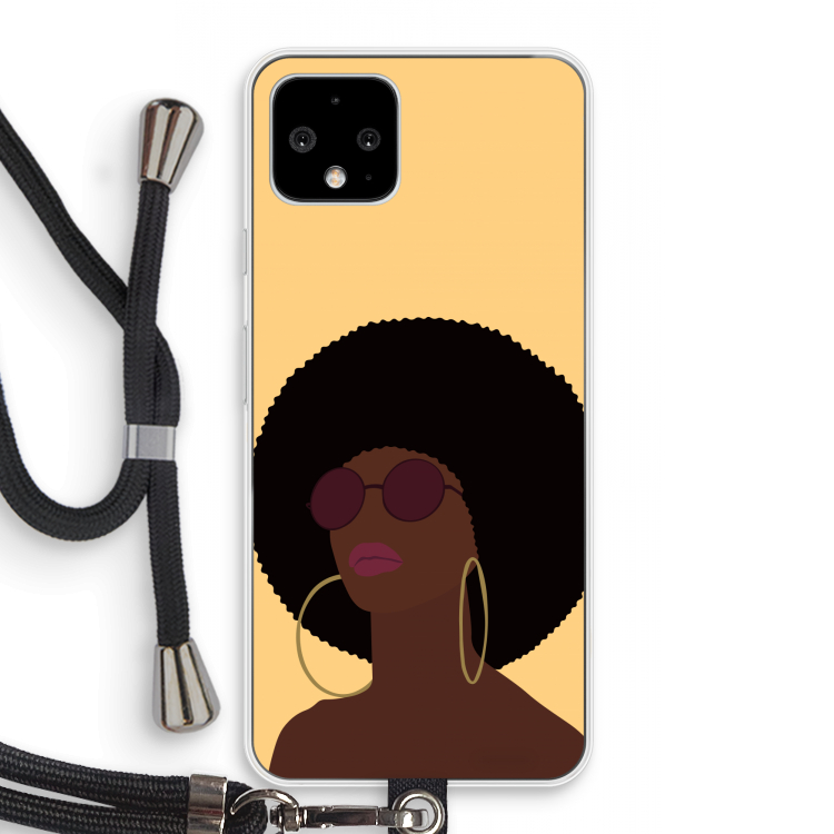Golden hour: Pixel 4 Transparant Hoesje met koord