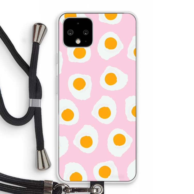 Dancing eggs: Pixel 4 Transparant Hoesje met koord