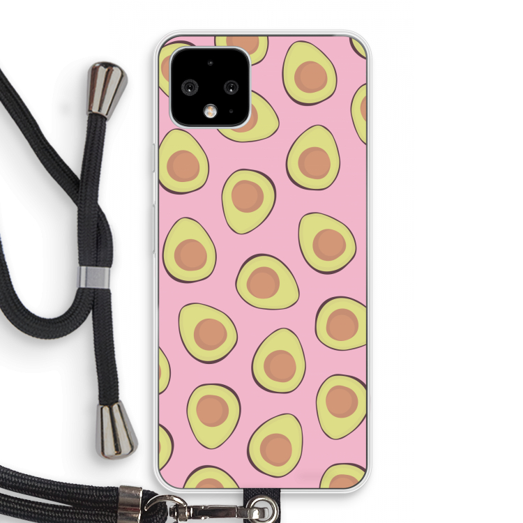 Dancing avocados: Pixel 4 Transparant Hoesje met koord