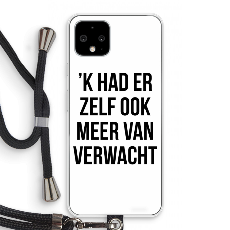 Meer verwacht: Pixel 4 Transparant Hoesje met koord