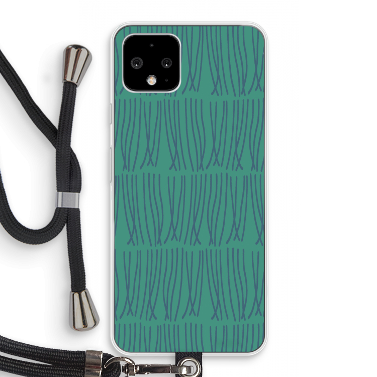 Swirls: Pixel 4 Transparant Hoesje met koord