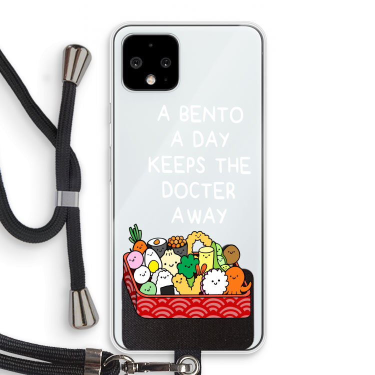 Bento a day: Pixel 4 Transparant Hoesje met koord