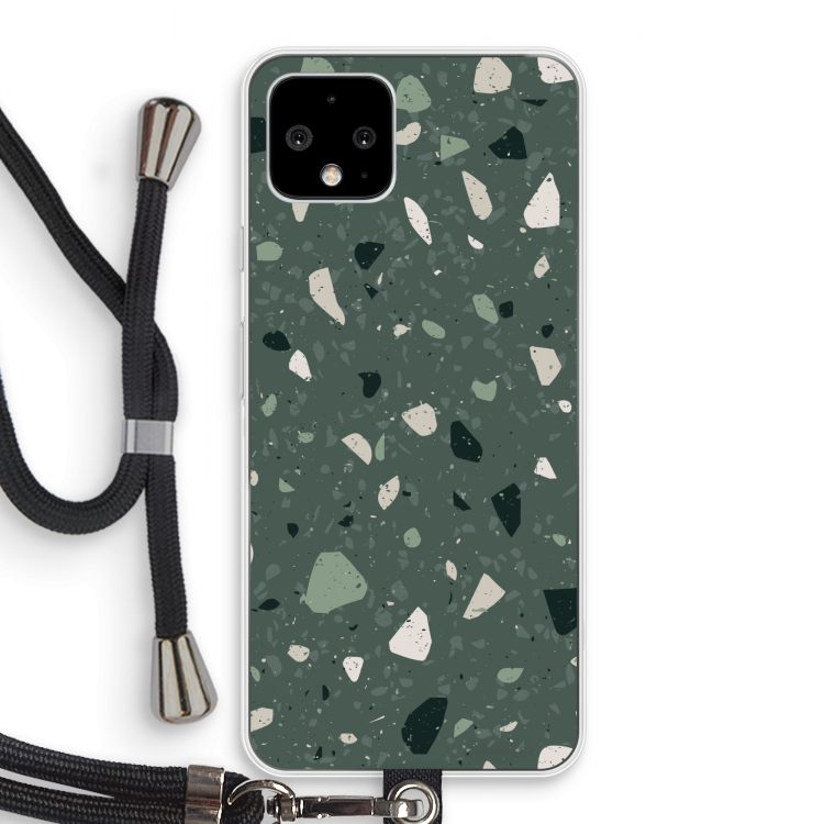 Terrazzo N°19: Pixel 4 Transparant Hoesje met koord
