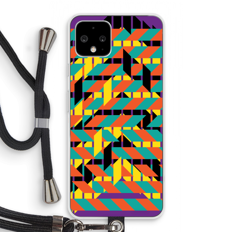 Skew Bee 2: Pixel 4 Transparant Hoesje met koord