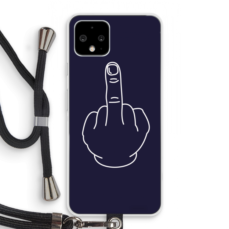 F**k U: Pixel 4 Transparant Hoesje met koord