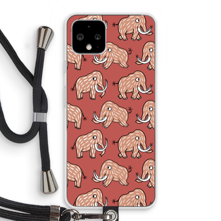 Mammoet: Pixel 4 Transparant Hoesje met koord