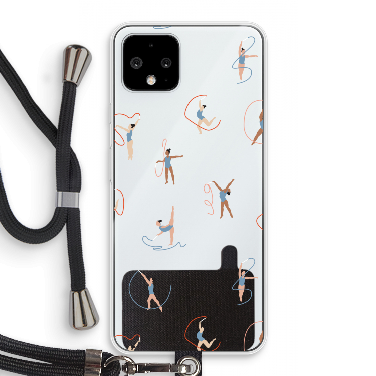 Dancing #3: Pixel 4 Transparant Hoesje met koord