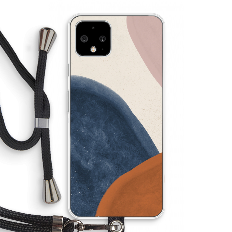 Geo #1: Pixel 4 Transparant Hoesje met koord