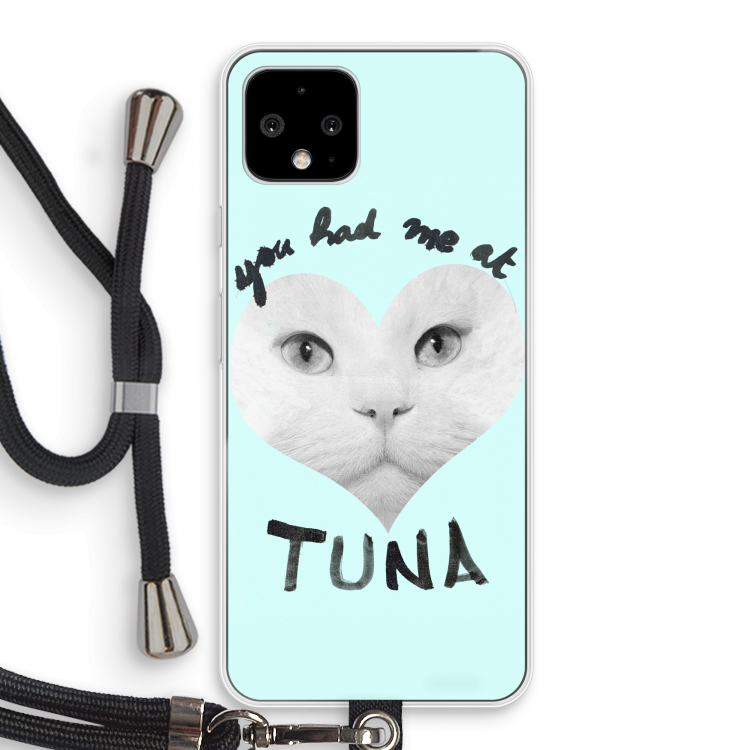 You had me at tuna: Pixel 4 Transparant Hoesje met koord