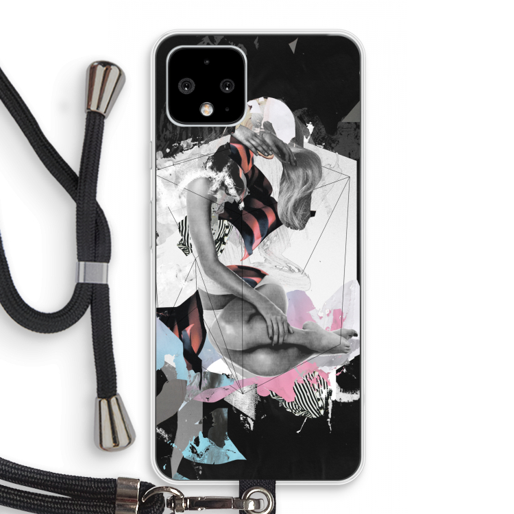 Camouflage de sommeil: Pixel 4 Transparant Hoesje met koord