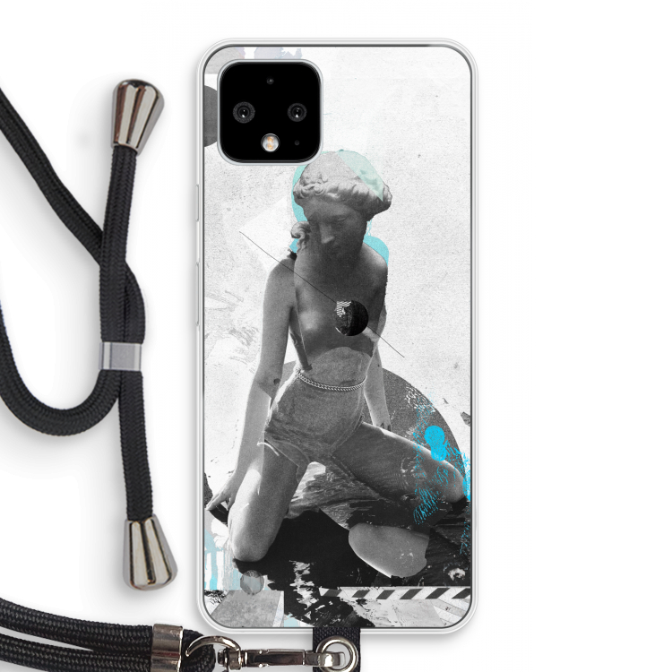 I will not feel a thing: Pixel 4 Transparant Hoesje met koord
