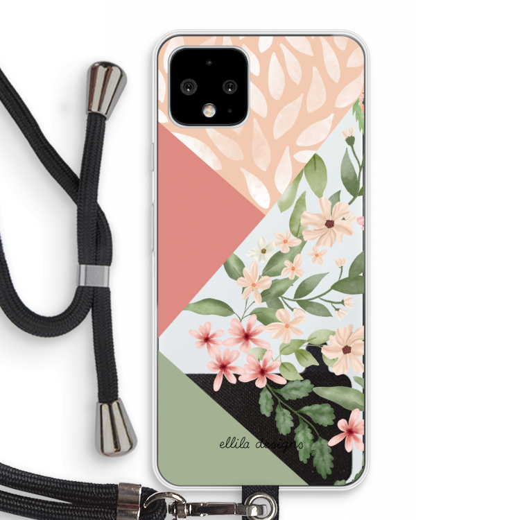 Sweet heaven geometrics: Pixel 4 Transparant Hoesje met koord