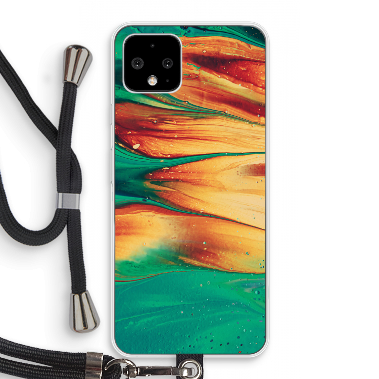 Green Inferno: Pixel 4 Transparant Hoesje met koord