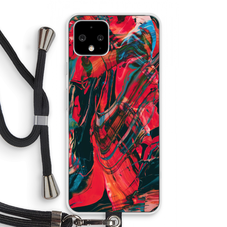 Endless Descent: Pixel 4 Transparant Hoesje met koord