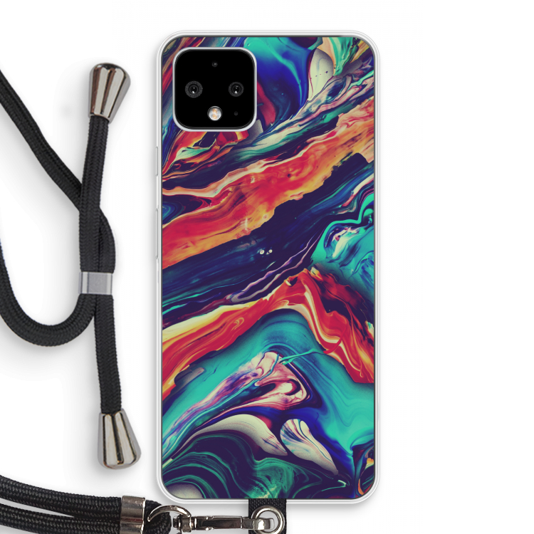 Chameleon Sun: Pixel 4 Transparant Hoesje met koord