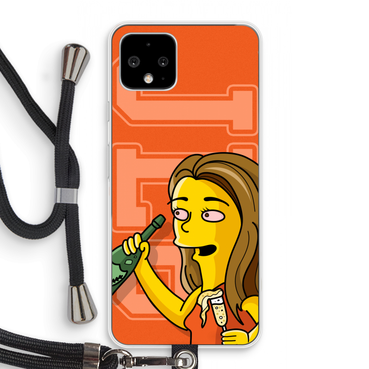 Jamie Lee Simpson: Pixel 4 Transparant Hoesje met koord