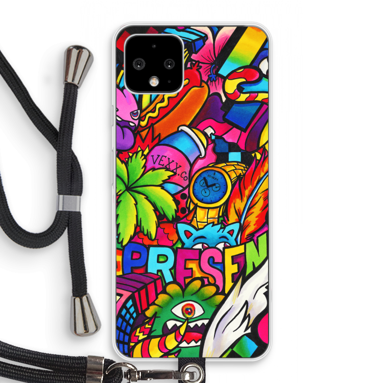 Represent: Pixel 4 Transparant Hoesje met koord