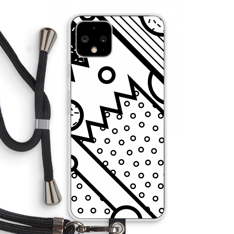 Pop Art #4: Pixel 4 Transparant Hoesje met koord