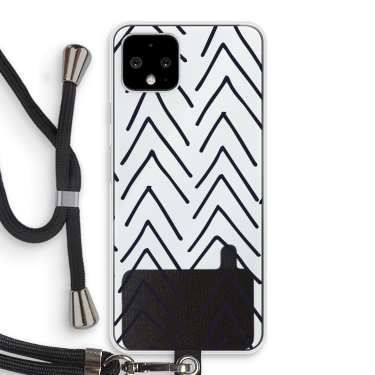 Marrakech Arrows: Pixel 4 Transparant Hoesje met koord
