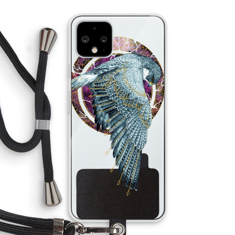 Golden Falcon: Pixel 4 Transparant Hoesje met koord