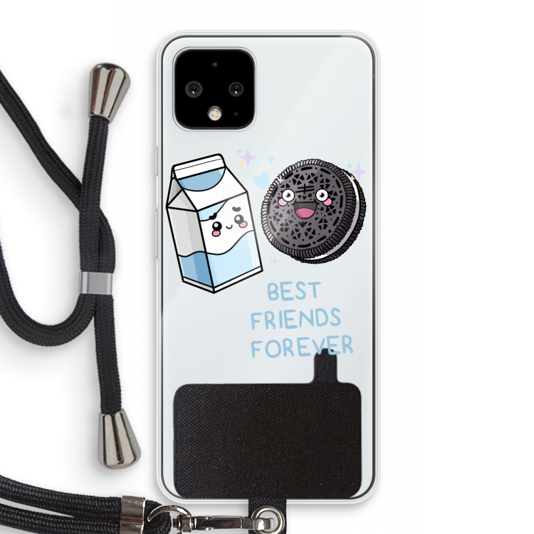 Best Friend Forever: Pixel 4 Transparant Hoesje met koord