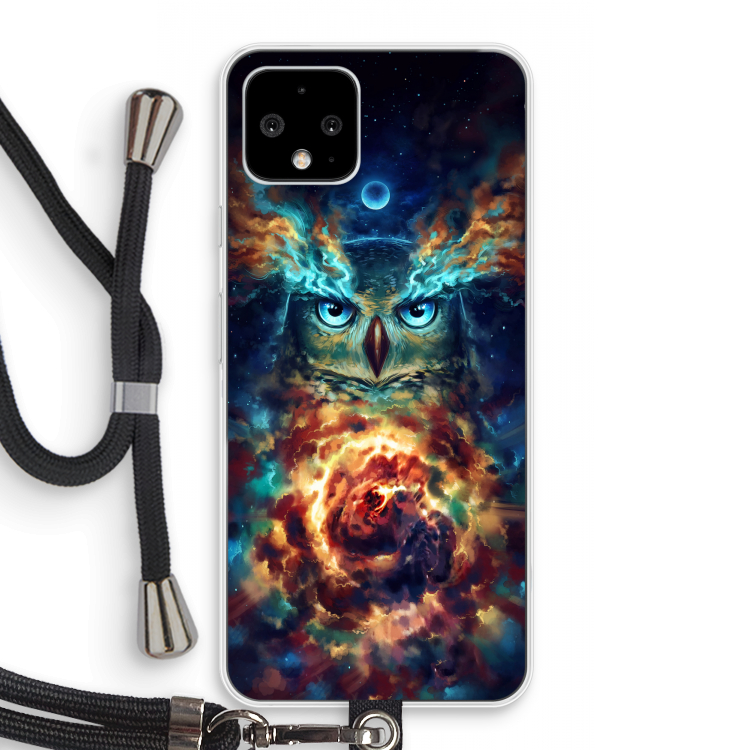 Aurowla: Pixel 4 Transparant Hoesje met koord