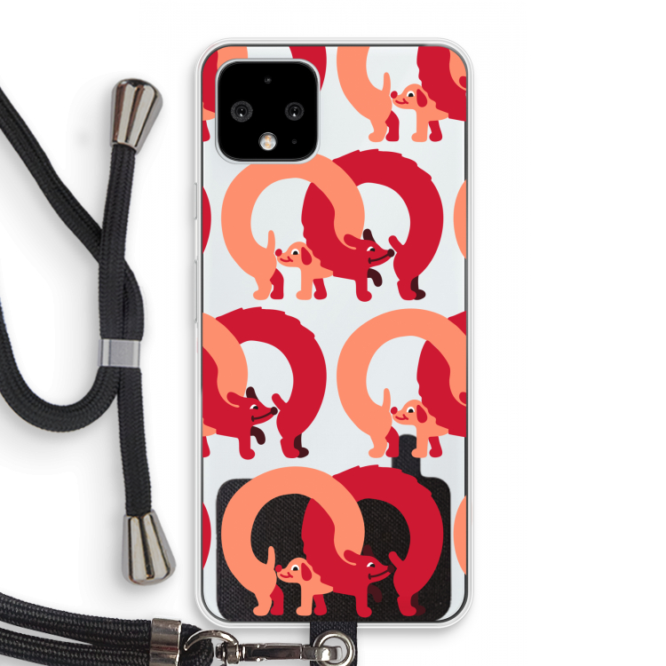 Dogs: Pixel 4 Transparant Hoesje met koord