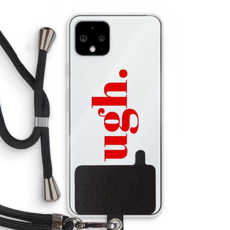 Ugh: Pixel 4 Transparant Hoesje met koord