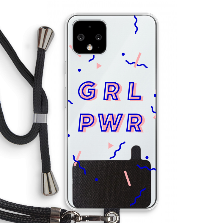 GRL PWR: Pixel 4 Transparant Hoesje met koord