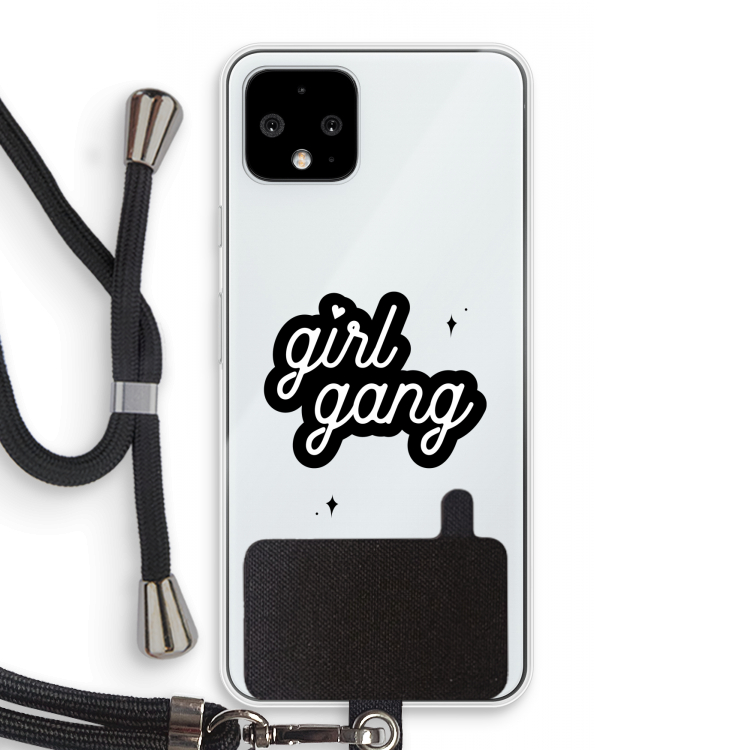 Girl Gang: Pixel 4 Transparant Hoesje met koord