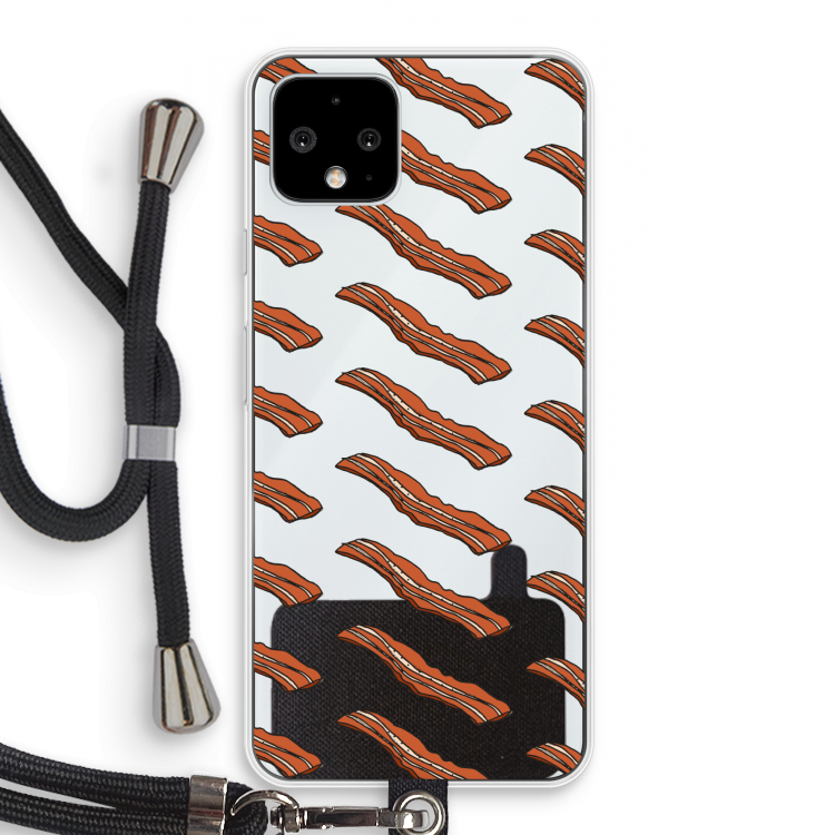 Bacon to my eggs #2: Pixel 4 Transparant Hoesje met koord