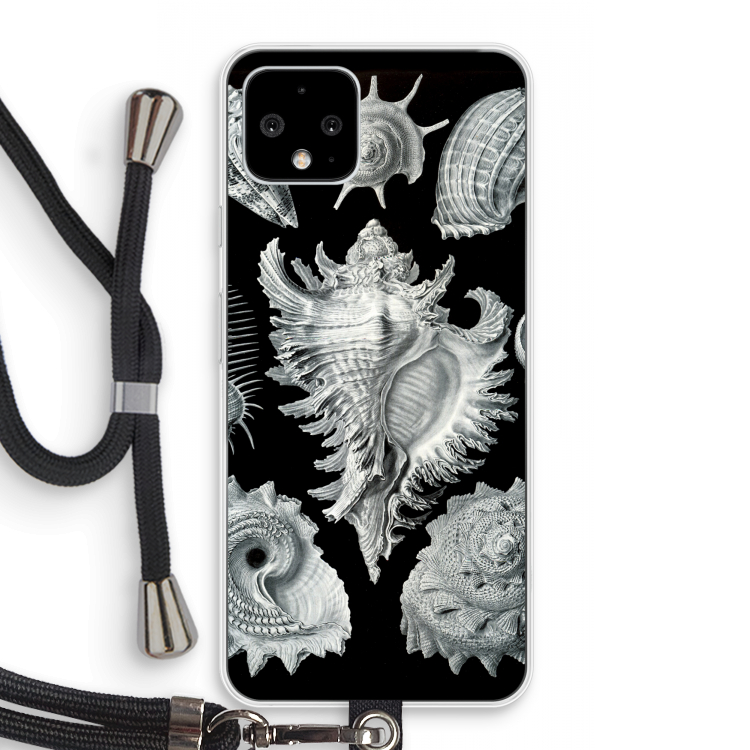 Haeckel Prosobranchia: Pixel 4 Transparant Hoesje met koord
