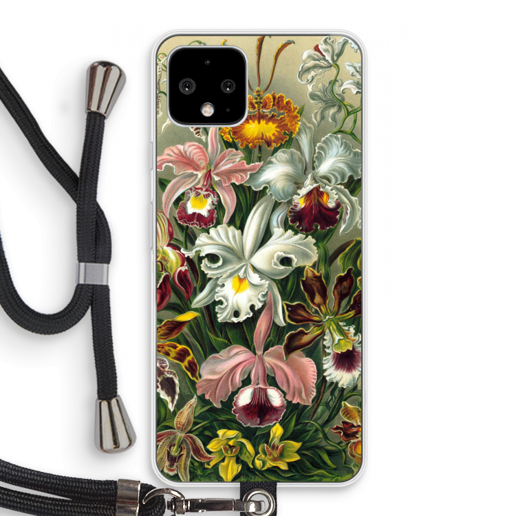 Haeckel Orchidae: Pixel 4 Transparant Hoesje met koord