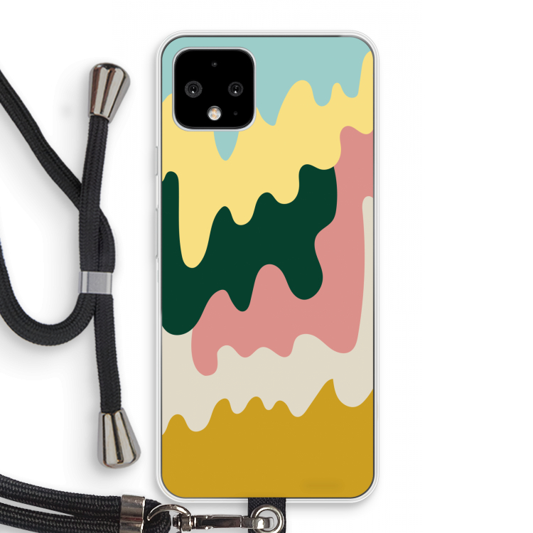 Baar B: Pixel 4 Transparant Hoesje met koord