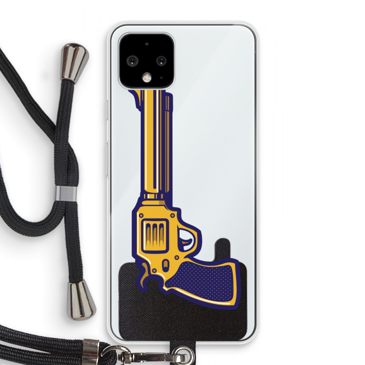 Pew Pew Pew: Pixel 4 Transparant Hoesje met koord