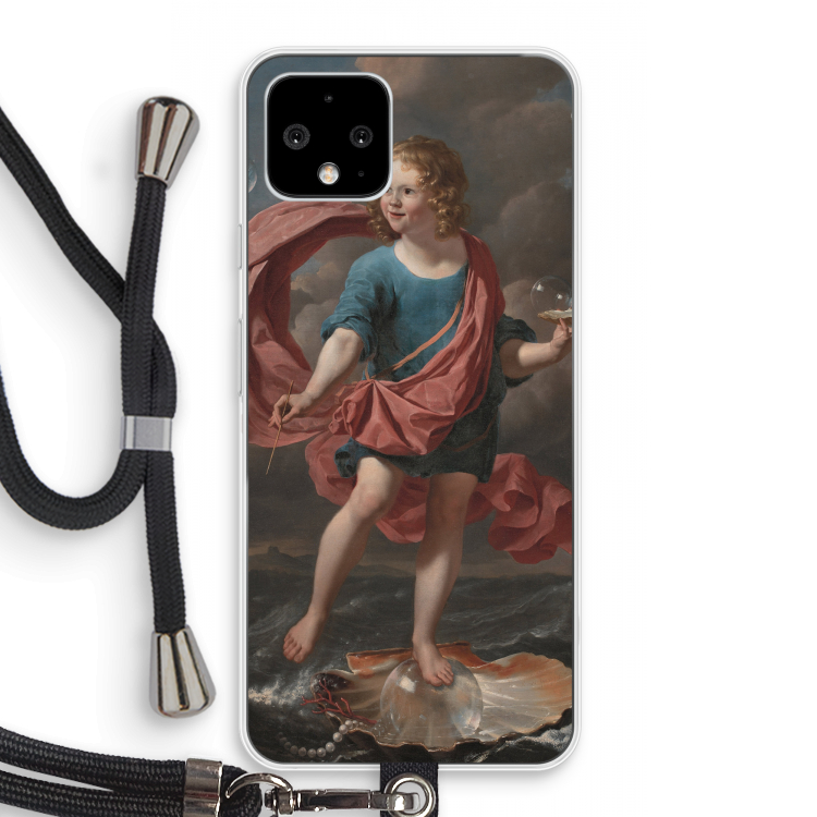 Soap Bubbles: Pixel 4 Transparant Hoesje met koord