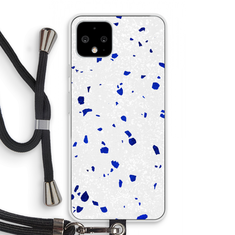 Terrazzo N°5: Pixel 4 Transparant Hoesje met koord